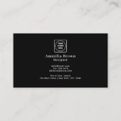 Black Business Card | Kundenspezifische Minimal fü Visitenkarte (Vorderseite)