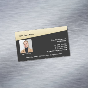 Black Business Card mit Goldrand (Soft Metalli) Magnetische Visitenkarte