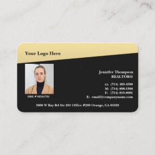 Black Business Card mit Goldrand (Soft Metalli) Visitenkarte