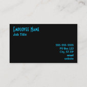 Black Business Card Visitenkarte (Rückseite)