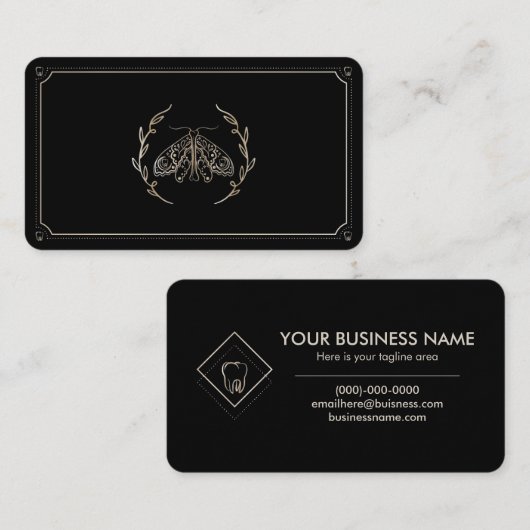 Black Business Card Visitenkarte (Vorne/Hinten)