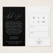 Black Business Clothing Vielen Dank, dass Sie Tag (Vorne & Hinten)