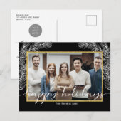 Black Business Happy Holiday Postkarte mit Foto (Vorne/Hinten)