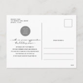 Black Business Happy Holiday Postkarte mit Foto (Rückseite)