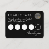 BLACK BUSINESS LOGO 5 PUNCH LOYALTY CARD TREUEKARTE (Vorderseite)