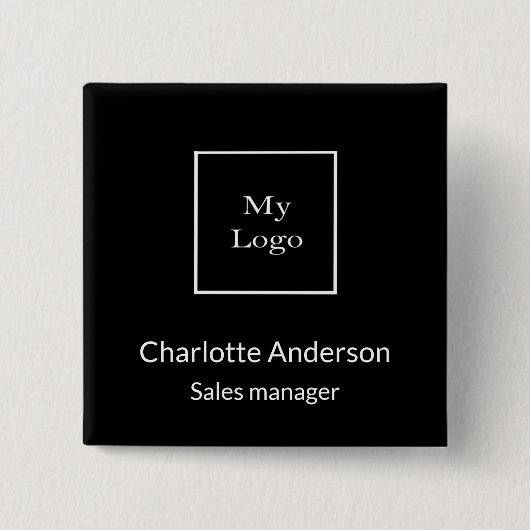 Black Business Logo Button (Vorderseite)