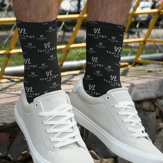 Black Business Logo Company Männer Frauen Socken