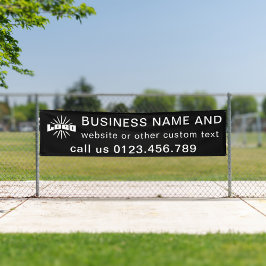 Black Business Logo Company Outdoor 10' langer Vin Banner
