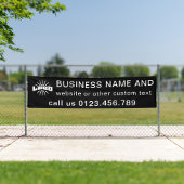 Black Business Logo Company Outdoor 10' langer Vin Banner