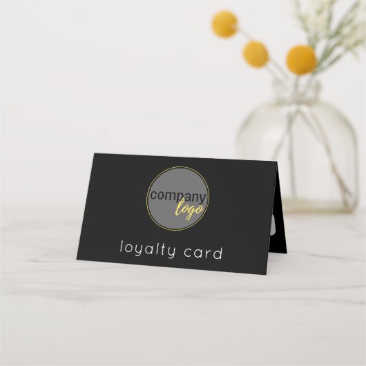 BLACK BUSINESS LOGO CUSTOMER LOYALTY REWARTY CARD TREUEKARTE (Vorderseite)