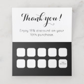 BLACK BUSINESS LOGO CUSTOMER LOYALTY REWARTY CARD TREUEKARTE (Innenseite Aufgefaltet)