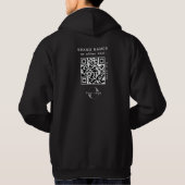 Black Business Logo QR Code Company Markenbezeichn Hoodie (Rückseite)
