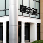 Black Business Logo Qr Code Outdoor 10' langer Vin Banner (Äußeres Gebäude)