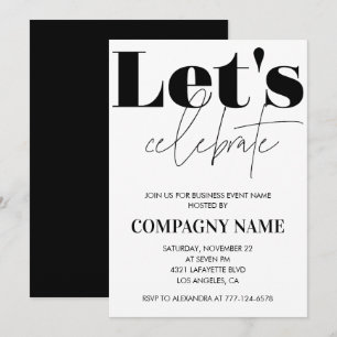 Black Business Party einladen Lass uns feiern Einladung