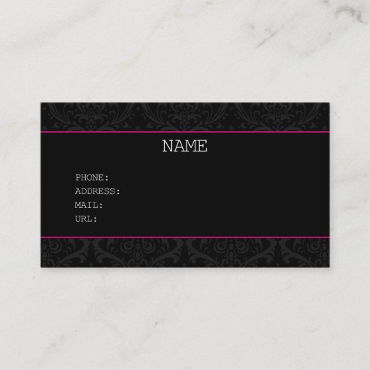 BLACK BUSINESSCARD VISITENKARTE (Vorderseite)
