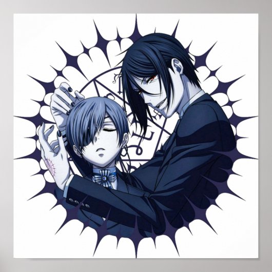 Black Butler Sebastian und Ciel Pentagramm Poster (Vorne)