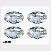 Black Butte Resort Ovaler Aufkleber (Blatt)