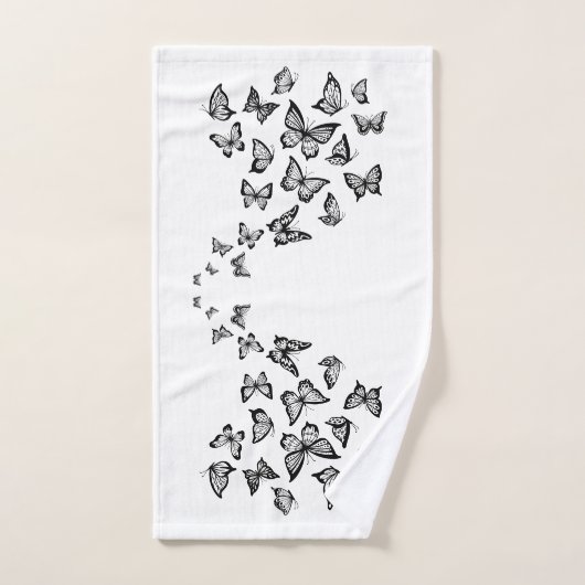 "Black Butterfly" Bath Towell Set (Handtuch)