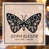 Black Butterfly & Blush Pink Schönheitssalon Busin Fensteraufkleber
