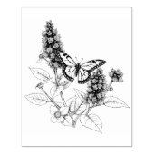 Black Butterfly Bush Gummistempel (Prägung)