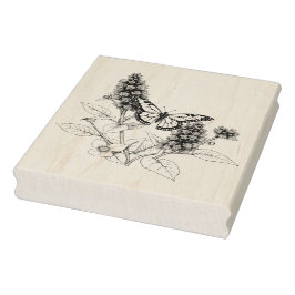 Black Butterfly Bush Gummistempel