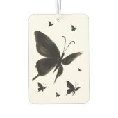 Black Butterfly – Elegant Winged Design on Autolufterfrischer (Rückseite)