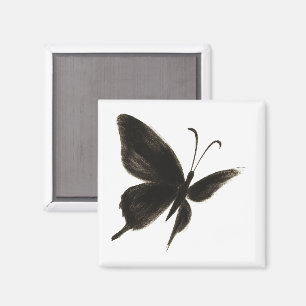 Black Butterfly - Elegantes Flügeldesign auf Magnet