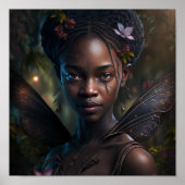 'Black Butterfly' Fairy Poster (Vorne)