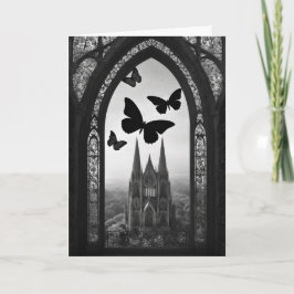 Black Butterfly Gothday Karte