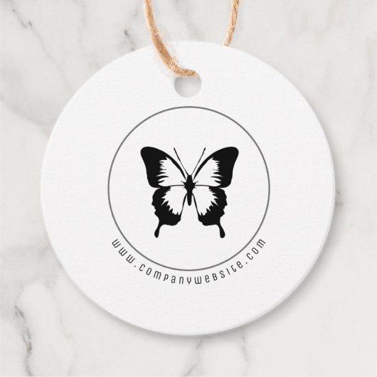 Black Butterfly-Logo Geschenkanhänger (Vorderseite)
