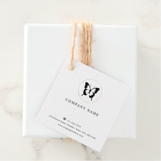 Black Butterfly-Logo Geschenkanhänger (Beispiel)