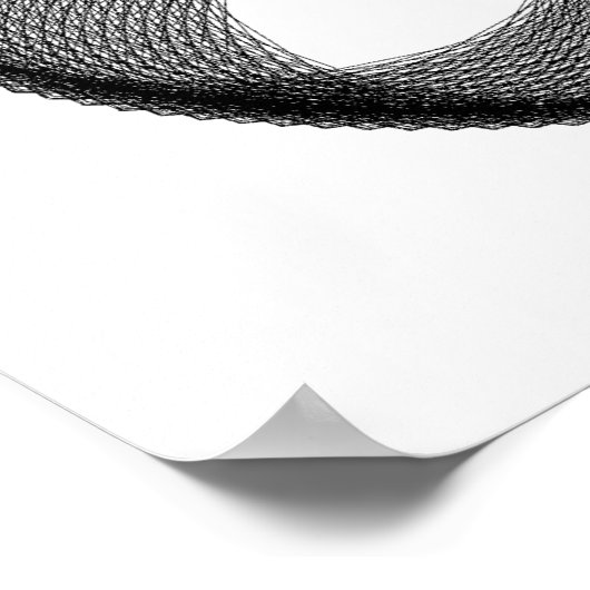 Black Butterfly Math Bi-Perspective Poster (Ecke)