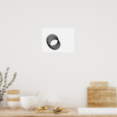 Black Butterfly Math Bi-Perspective Poster (Küche)