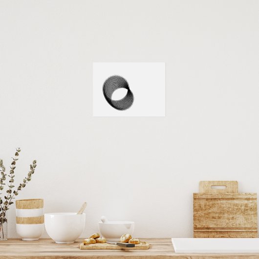 Black Butterfly Math Bi-Perspective Poster (Küche)