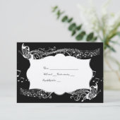Black Butterfly Music Fidelity uAwg RSVP Karte (Stehend Vorderseite)