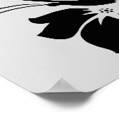 Black Butterfly on a Flower Poster Paper (Ecke)