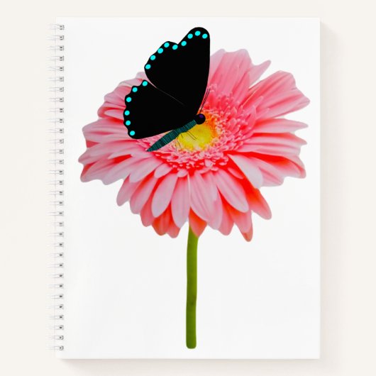 Black Butterfly Spiral Notebook Notizblock (Vorderseite)