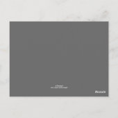 Black Butterfly-Tischnummer Postkarte (Rückseite)