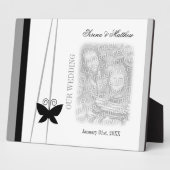Black Butterfly Wedding Fotoplatte (Seite)