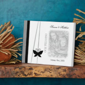 Black Butterfly Wedding Fotoplatte (Seite)