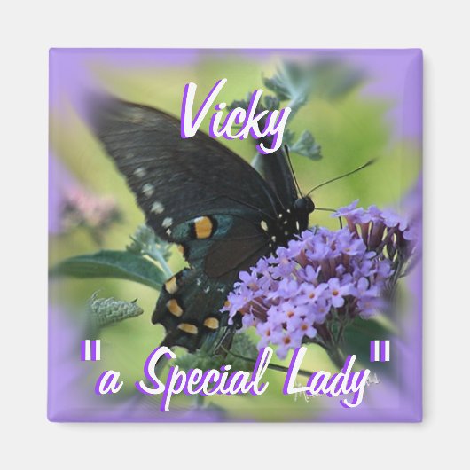 Black ButterflyMagnet anpassen Magnet (Vorne)