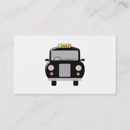 Black Cab Design Taxi Treiber Visitenkarte (Rückseite)