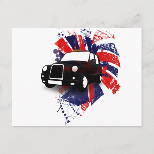 Black Cab Postkarte (Vorderseite)