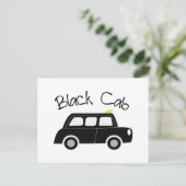 Black Cab Postkarte (Stehend Vorderseite)