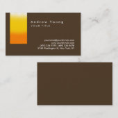 Black Café Noir Orange Yelllow Business Card Visitenkarte (Vorne/Hinten)