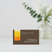 Black Café Noir Orange Yelllow Business Card Visitenkarte (Stehend Vorderseite)