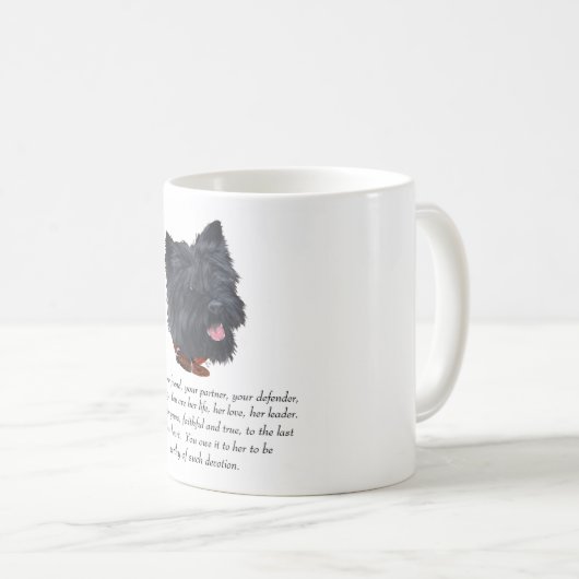 Black Cairn Terrier Keepake - Weiblich Kaffeetasse (VorderseiteRechts)
