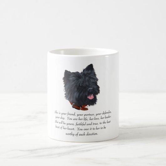 Black Cairn Terrier Keepake - Weiblich Kaffeetasse (Mittel)