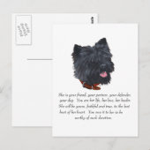 Black Cairn Terrier Keepake - Weiblich Postkarte (Vorne/Hinten)