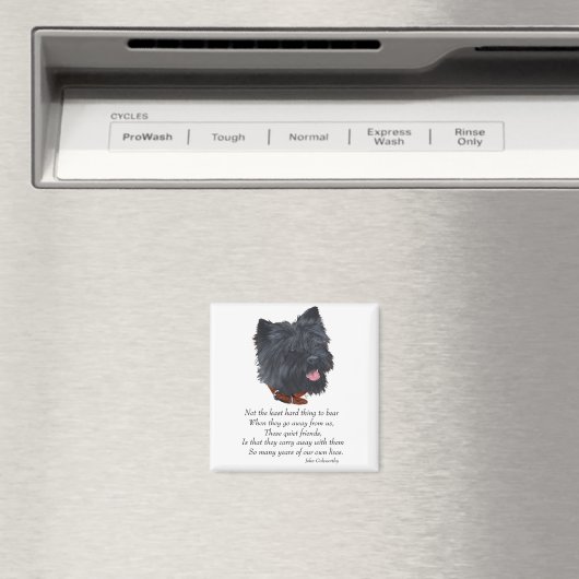 Black Cairn Terrier Rainbow Bridge Magnet (In Situ (Geschirrspüler))